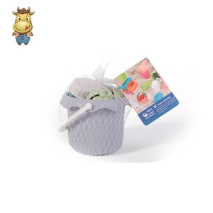 Wholesale Wheat Straw Beach Toy Set 7pcs <b>Kids</b> Bucket with Animal Claw Rake <b>Watering</b> <b>Can</b> Sea Animal Moulds Mesh Bag - Product Image 5