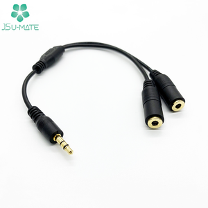 Câble TV Mono <span class=keywords><strong>2</strong></span>/3/4 pôles <span class=keywords><strong>2</strong></span>,5 mm 3,5 mm 6,35 mm <span class=keywords><strong>1</strong></span> mâle vers <span class=keywords><strong>2</strong></span> <span class=keywords><strong>femelles</strong></span> Câble d'extension pour haut-parleur <span class=keywords><strong>Jack</strong></span> stéréo Femelle - Product Image 2