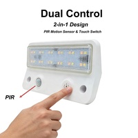 Lumière de travail LED tout-terrain DC12V pour camion, double couleur, angle d'éclairage de 60 degrés, 8W 800lm, EMC R10, interrupteur tactile PIR, IP67