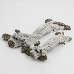 Nouveau design de jouets pour chiens de compagnie jouet sonore en peluche Squeaker ChewToy Animal velours côtelé cochon vache chien - Product Image 6