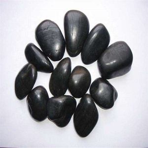 Graviers <span class=keywords><strong>noirs</strong></span> légers de pierre de rivière de pierres de caillou pour la décoration de jardin - Product Image 3
