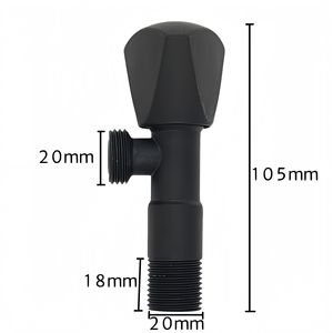 New Design Wholesale Manual Stainless Steel Body Brass Cartridge Triangle Valve Wash Bathroom <strong>Angle</strong> Valve Toilet Stop Water <strong>Taps</strong> - Product Image 2