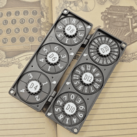 Ensemble de dés polyédriques 6 en 1, D4 D6 D8 D10 D12 D20, cadran rotatif pour jeux de table RPG DND