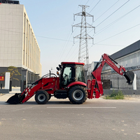 Mini Backhoe Loader Excavator Efisiensi Tinggi untuk Perataan Lahan, Pertanian, dan Lanskap, Dijual