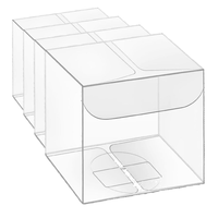 Boîtes d'affichage en plastique transparent PVC PET sur mesure 60*60*150mm, boîtes d'emballage en plastique transparent