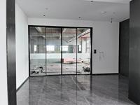 Pintu geser magnetis Remote Control, pintu geser magnetis Sensor Modern, kaca penutup pintu bahan Aloi aluminium dengan fitur bisu, penutup pintu lembut