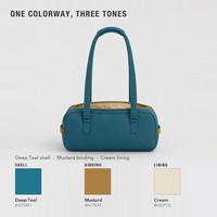 Sac fourre-tout de voyage en nylon recyclé lavé, sac à bandoulière mini-bowler personnalisé, structuré, léger, pour trousse de toilette et voyages d'affaires, OEM ODM