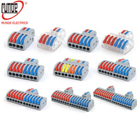 Connecteur de câblage universel compact, bornier à raccordement rapide multi-sorties, bloc de bornes à enfoncement