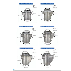 Filtro de agua marina de acero inoxidable 316L de 1 pulgada con cubierta transparente resistente a la corrosión para sistema de refrigeración de yates y barcos - Product Image 4