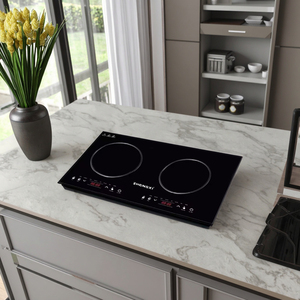 Bếp gốm 2000W nướng 2 Burner nấu ăn điện bếp gốm hồng ngoại đôi Bếp cảm ứng - Product Image 2