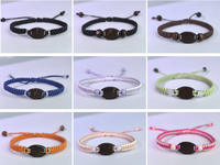 Bracelet NFC Coque de Noix de Coco Cordon Nylon Ajustable Pas d'Application Personnalisation Bracelet OEM/ODM Carte de Contrôle d'Accès Hôtel 213 215