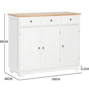 <span class=keywords><strong>Buffet</strong></span> <span class=keywords><strong>de</strong></span> salle à manger moderne en bois avec rangement, étagères réglables, 3 tiroirs, 3 portes - Meuble <span class=keywords><strong>de</strong></span> cuisine multifonctionnel - Product Image 6