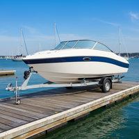 Remorque pour bateau Hyroad de 4,4 m, galvanisée à chaud de haute qualité, petite remorque directement de l'usine