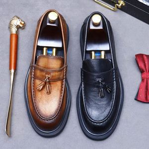 Zapatos Oxford de Hombre 2025 de Alta Calidad, Populares, Casuales de Negocios, de Cuero Genuino con Cordones, Diseño de Parches, Ligeros y Transpirables - Product Image 4