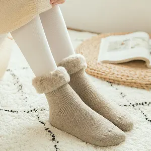 Calcetines térmicos y cálidos para hombre y mujer, calcetín Unisex con aislamiento Extra grueso, cálido, para invierno