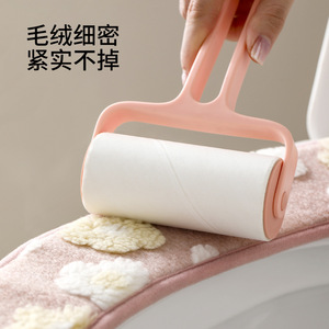 FaSoLa Plush Toilet Seat Cover 100 Polyester Lambswool Memory Foam For Home Use Autumn Winter - Product Image 3