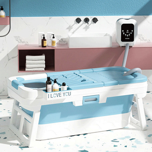 Chinesisches Freistehendes Faltbares Badewannenset für Erwachsene PP+TPE Material Deckel Umweltfreundliche Tragbare Badewanne Praktisch Bequem <span class=keywords><strong>ELSABABY</strong></span> - Product Image 1