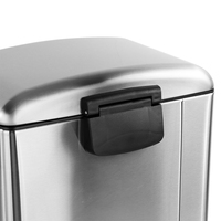 Poubelle en acier inoxydable 30L pour la cuisine Poubelle à pédale de grande capacité de 30 litres pour la maison