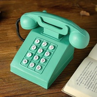 Décorations de salon : Téléphone décoratif de style européen miniature de luxe en résine, modèle américain, en forme de livre, pour arbre téléphonique