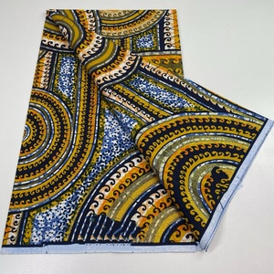 Perizoma africano nuovo arrivo 100% cotone organico Batik oro Glitter tessuto stampa a cera Ankara per abiti da sposa e borse - Product Image 3