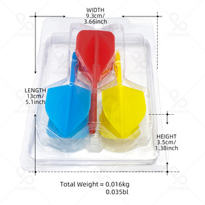 טיסות רב-צבע <span class=keywords><strong>dart</strong></span> טיסות 3pcs-פלסטיק מקצועי <span class=keywords><strong>Dart</strong></span> טיסות <span class=keywords><strong>Dart</strong></span> 2ba בורג רך עמיד 74 מ "מ חצים LT02-3pcs זנב חיצים 74 מ" מ - Product Image 3