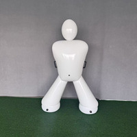 Mannequin de football gonflable 1,95 m en PVC écologique, pliable, durable, mobile, pour entraînement en intérieur/extérieur, pratique des coups francs