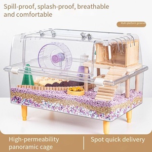 Gabbia per Criceti Trasparente Villa di Lusso 60 Plastica 75 Oversize Box per Alimentazione Orso Dorato Economica Grande Stile Moderno per Uso Interno - Product Image 3