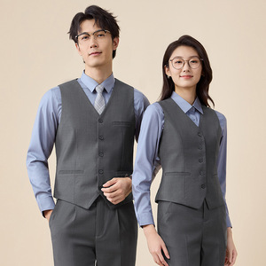 Hotel Uniform Manager Suit Unisex Blue Viscose Fiber Spring 2026 Work Wear - Product Image 3