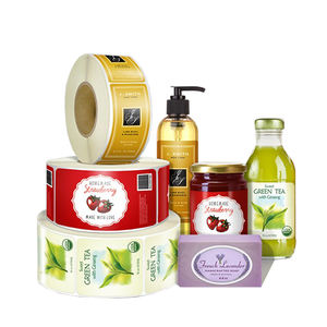 <span class=keywords><strong>Autocollant</strong></span> en rouleau étanche personnalisable d'usine en gros pour bouteilles de shampoing parfums rouges à lèvres - Product Image 1