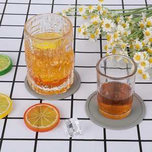 Minimalist Eco-Friendly Anti-Slip Silicone Coaster Multi-Size Thick Heat Resistant <b>Coffee</b> Tea Cups Customizable Logo <b>Table</b> Mat - Product Image 4
