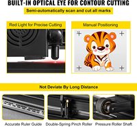 Máquina de corte láser con sensores de cámara de contorno automático, plotter de corte de vinilo, corte por tiempo ilimitado, gran oferta