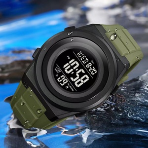 Montre digitale pour homme, luxe, plongée, alarme, bracelet en silicone, étanche, montre digitale d'extérieur pour homme avec chronographe - Product Image 1