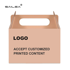 Custom Printed Sponge Lining Recyclable <strong>Cheese</strong> Cake Box with Handle White Cardboard Customizable for Birthday Cake Packaging - Product Image 2