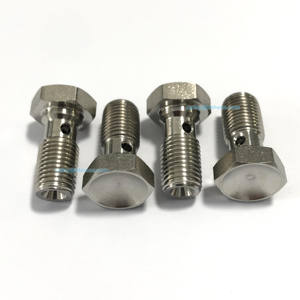 Rosca Métrica Universal de Acero Inoxidable M10x1.0, Tornillos Banjo Individuales, Adaptador de Conexión de Línea de Freno con Arandelas de Cobre de 10mm - Product Image 4