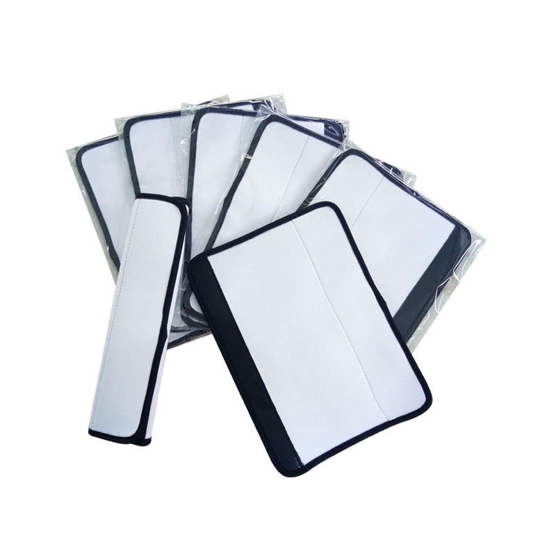 Белый неопреновый чехол RTS для автомобильного ремня безопасности с сублимационной печатью, пряжка для ремня безопасности DH9484