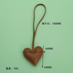 Peach Heart Shape Keychain Pendant DIY <b>Bag</b> <b>Charm</b> PU Leather Heart <b>Charms</b> Accessories <b>Bag</b> <b>Charm</b> Cute Pendant Accessories - Product Image 2