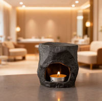 Brûleur d'huiles essentielles en céramique, diffuseur d'aromathérapie zen, décoration minimaliste pour la maison, pour le spa, le yoga, la méditation