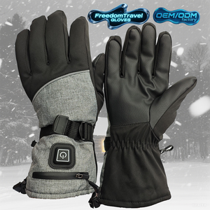 Mitaines de ski chauffantes électriques imperméables et coupe-vent pour hommes et femmes, compatibles avec les écrans tactiles, en polyester, pour le ski d'hiver - Product Image 2
