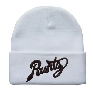 OME Suppliers Custom Embroidered White Sports Beanie Hats Women knitted Hats Men winter hat beanie