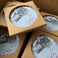 Sous-verres en diatomite ronds et carrés personnalisés en gros, impression UV, blancs en céramique DIY pour tasses à café, thé et boissons