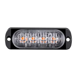 Araç üstü LED yanıp sönen 4 ışıkları 18W ultra ince 12-24V kamyon kart yan flaşlı uyarı lambası