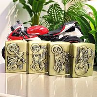 Briquet créatif en métal avec caractères en relief, cadeau tendance pour moto tout-terrain, cigare, cigarette, kérène