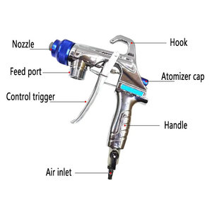 <span class=keywords><strong>YM</strong></span>-200 pistola a spruzzo multicolore a base d'acqua ad alte prestazioni piccole parti di macchine da costruzione in acciaio vero pietra - Product Image 4