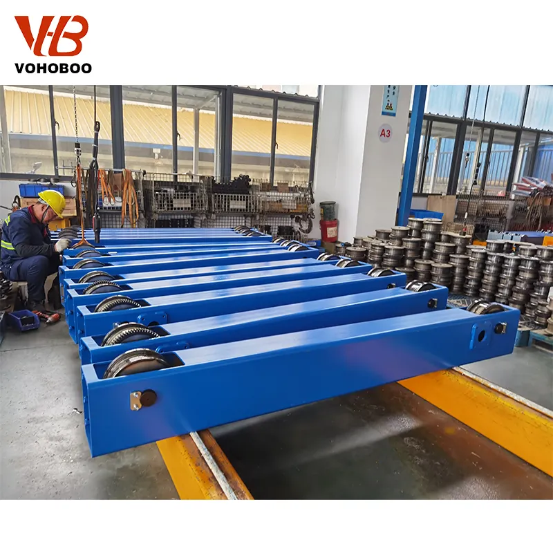 High quality single / double girder end beam crane parts end carriage overhead crane