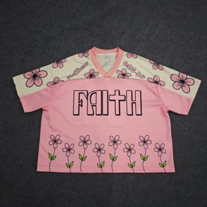 Maglia <span class=keywords><strong>da</strong></span> Football Americano Oversize Personalizzata, T-Shirt Retrò Street Fashion, Maglietta in Rete Streetwear per Uomo, T-Shirt <span class=keywords><strong>da</strong></span> Calcio e Rugby - Product Image 6