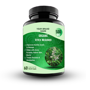 Cápsulas Naturales de Vitex Negundo, Suplemento Herbal Orgánico para la Salud del Sistema Nervioso a Base de Extracto de Plantas - Product Image 1