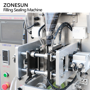 เครื่องบรรจุภัณฑ์อัตโนมัติแบบแนวตั้ง ZONESUN ZS-FS250KQ สำหรับบรรจุเม็ดผงแบบซองพร้อมถ้วยตวงและระบบปิดผนึก - Product Image 4