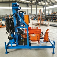 Machine de forage de puits d'eau automatique avancée de 200 m avec compresseur d'air pour roches dures