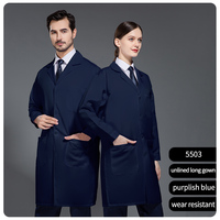 Blouse de laboratoire de travail à manches longues Uniformes de travail de laboratoire personnalisés Tops Manteaux