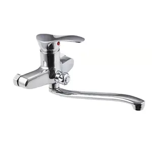 Chinese Factor Polished Wall Mounted Rotation Zinc Wash Shower Bath Tap Sink Mixer Faucet For Home Bathroom Use
